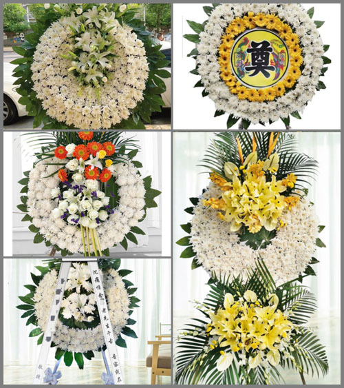 浙江省绍兴诸暨市次坞镇古竹院村花圈速递